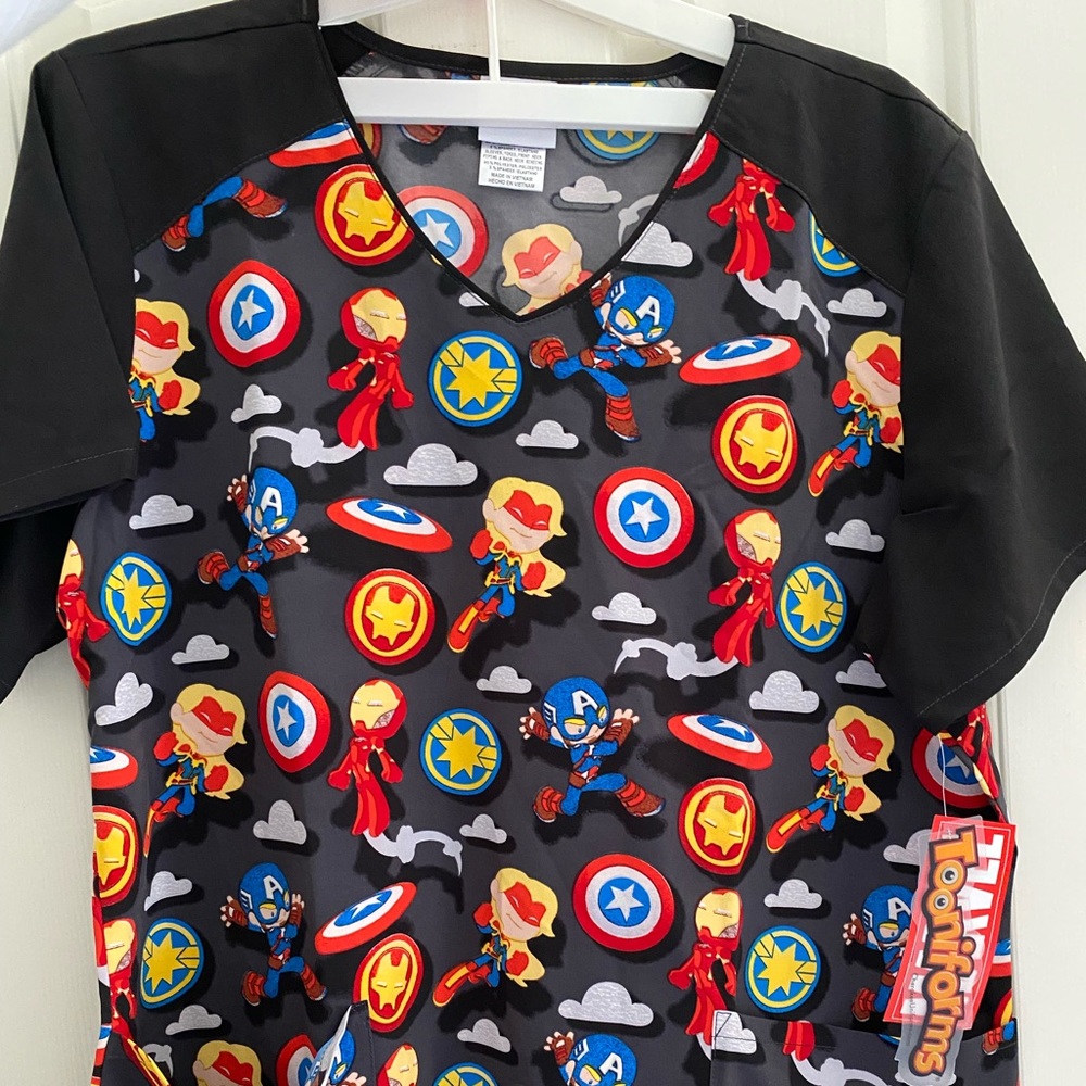 Avengers scrub top
